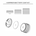 Harrier Battery Cap Kit by Early Bird - Stainless Steel